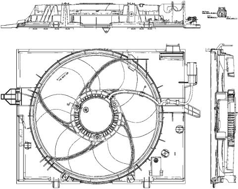 BMW Auxiliary Cooling Fan Assembly 17427526824 - Behr Premium 351040431